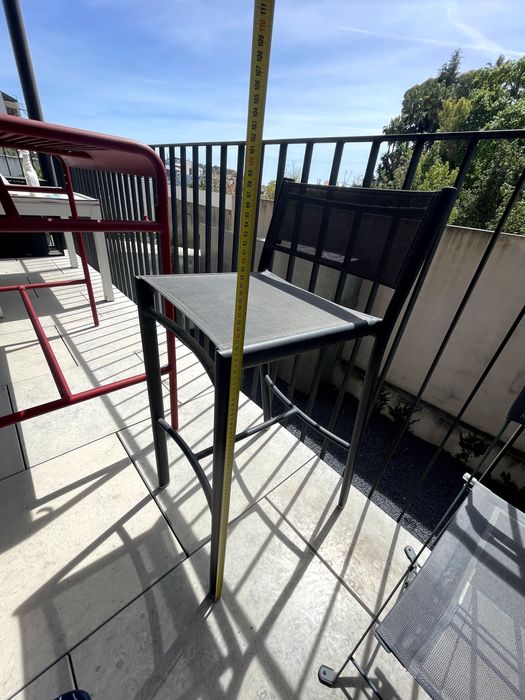 Pacote FERMOB (Mesa Luxembourg + Costa Cadeira Alta (4) + latitude cadeira (4))