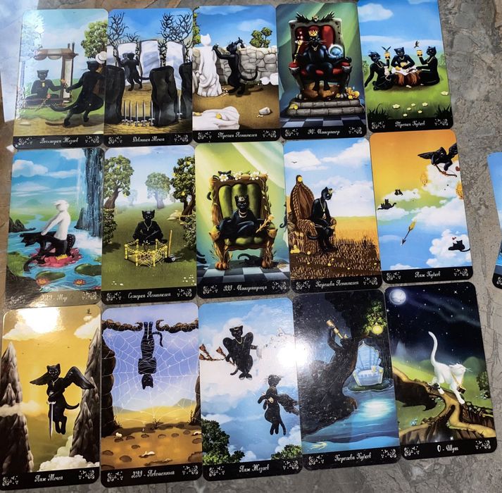 Карты таро ЧЕРНЫХ КОТОВ качество супер