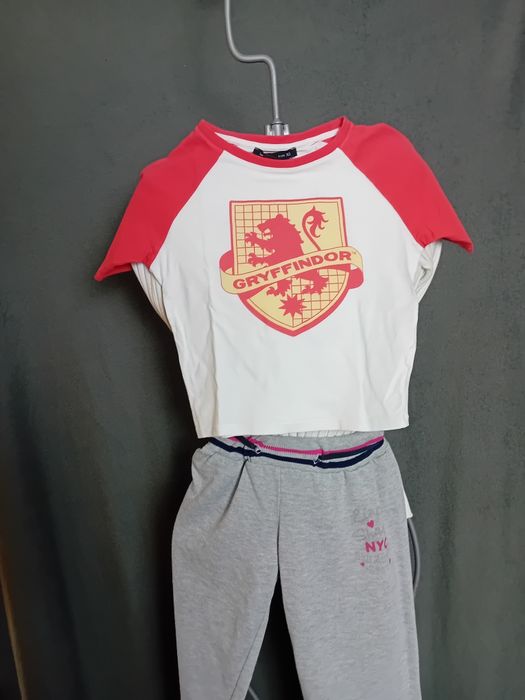 Crop top biały czerwony #Sinsay #Harry Potter