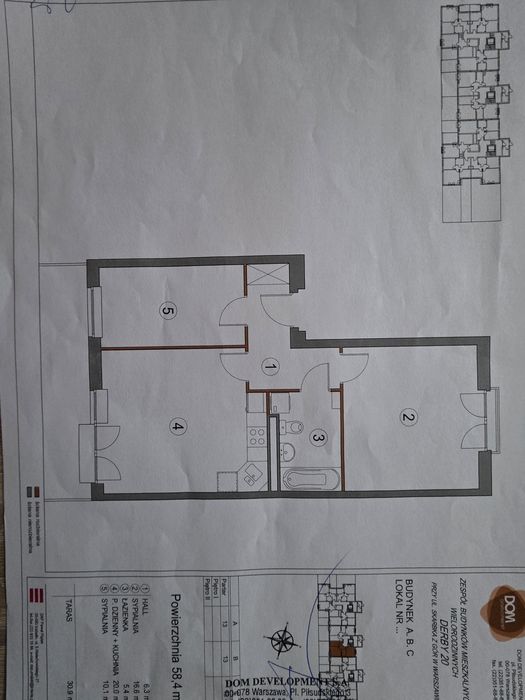 Mieszkanie, Zielona Białołęka, 3 pokoje, duży taras