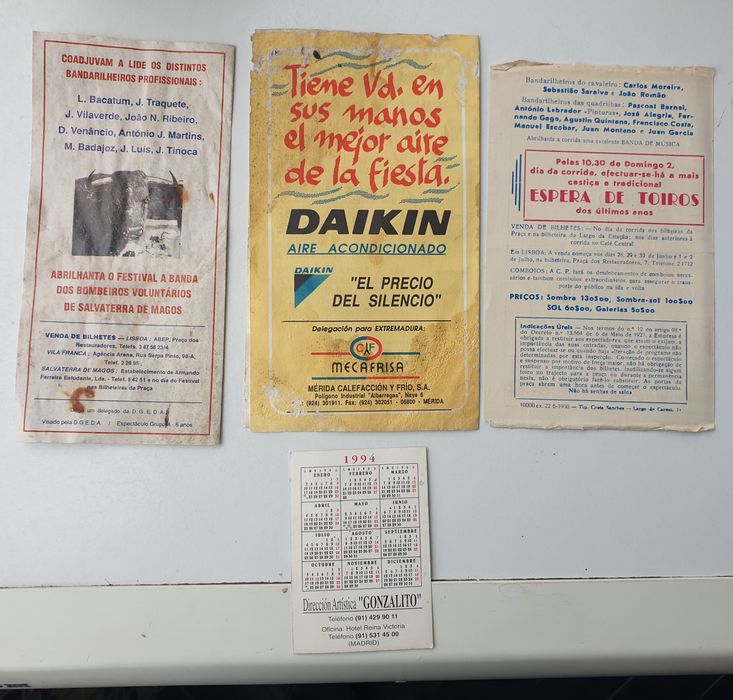 Panfletos antigos tauromaquia