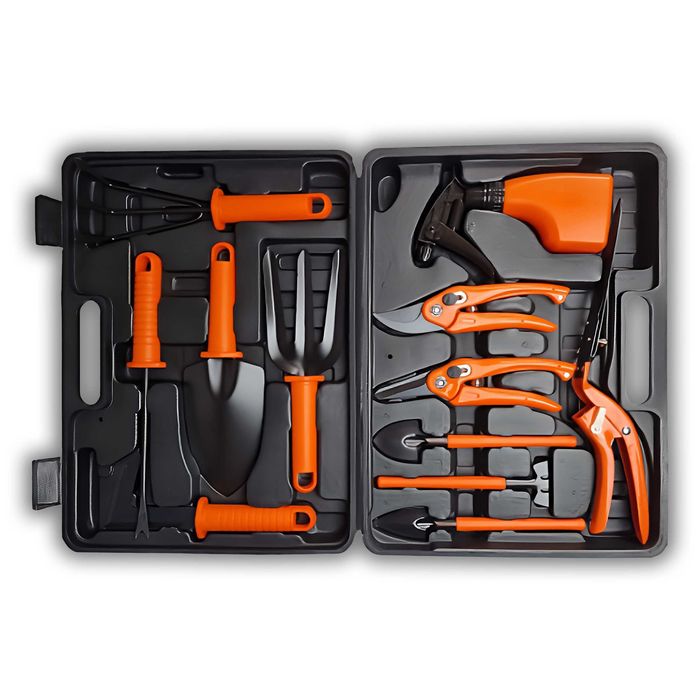 Duży ZESTAW Narzędzi Ogrodowych 12szt. + Walizka
