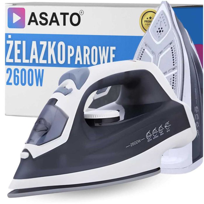 Żelazko Parowe 2600W Ceramiczne Samoczyszczące Turystyczne 230V Turbo