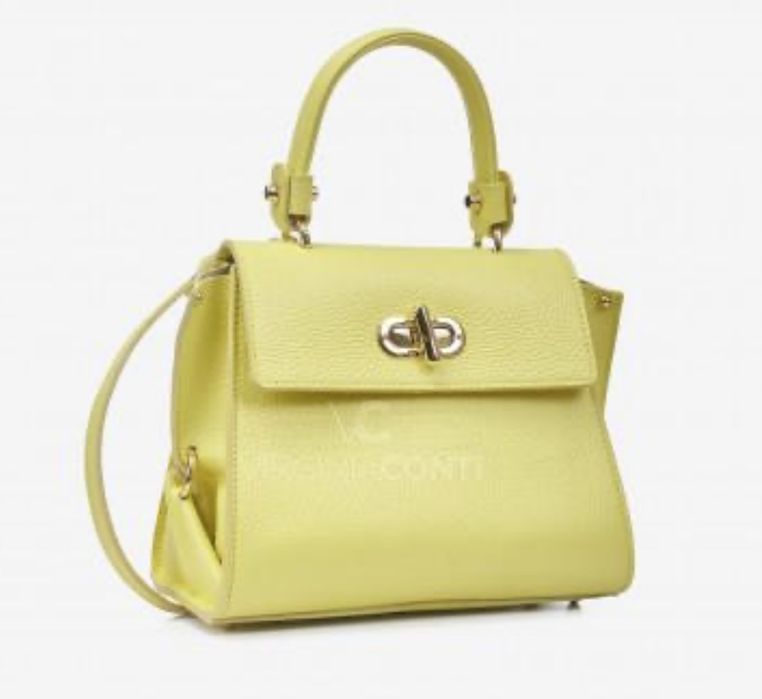 Virginia conti сіра сумка  італійська Женская сумка кожаная фиалковая