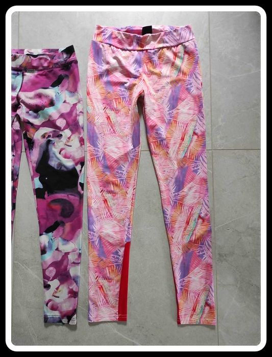 Legginsy sportowe wzorzyste kolorowe jogging siłownia 36 S - 38 M