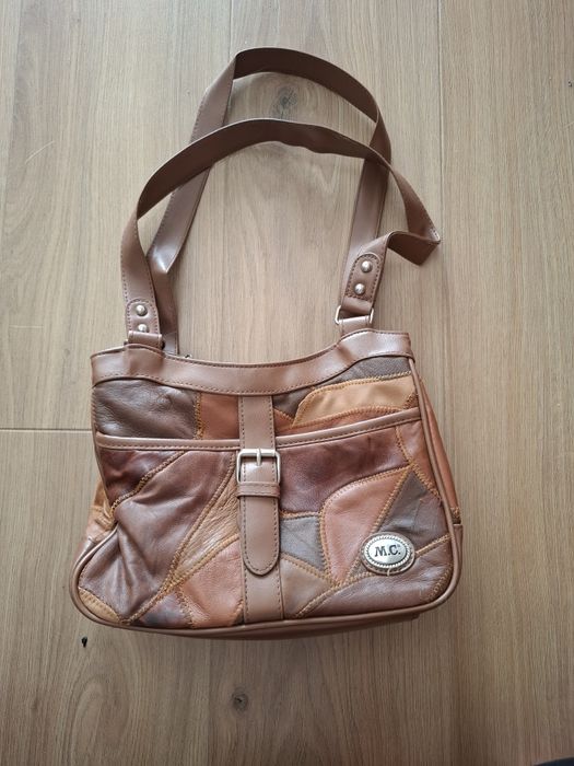 Torebka skóra patchwork, nieużywana