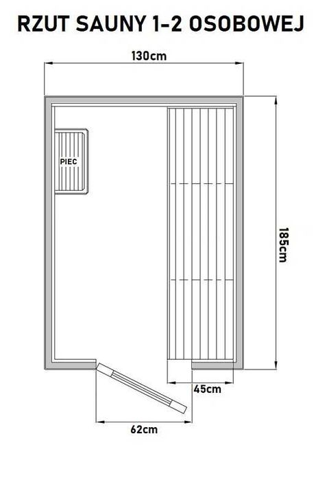 Sauna Sucha - Ogrodowa - SmartSauna - 2 osobowa, Z piecem!