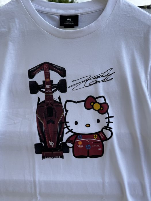 Koszulka Hello Kitty Charles Leclerc F1 Ferrari Custom H&M