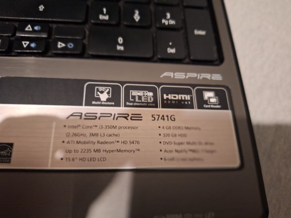 Laptop acer aspire 5741g