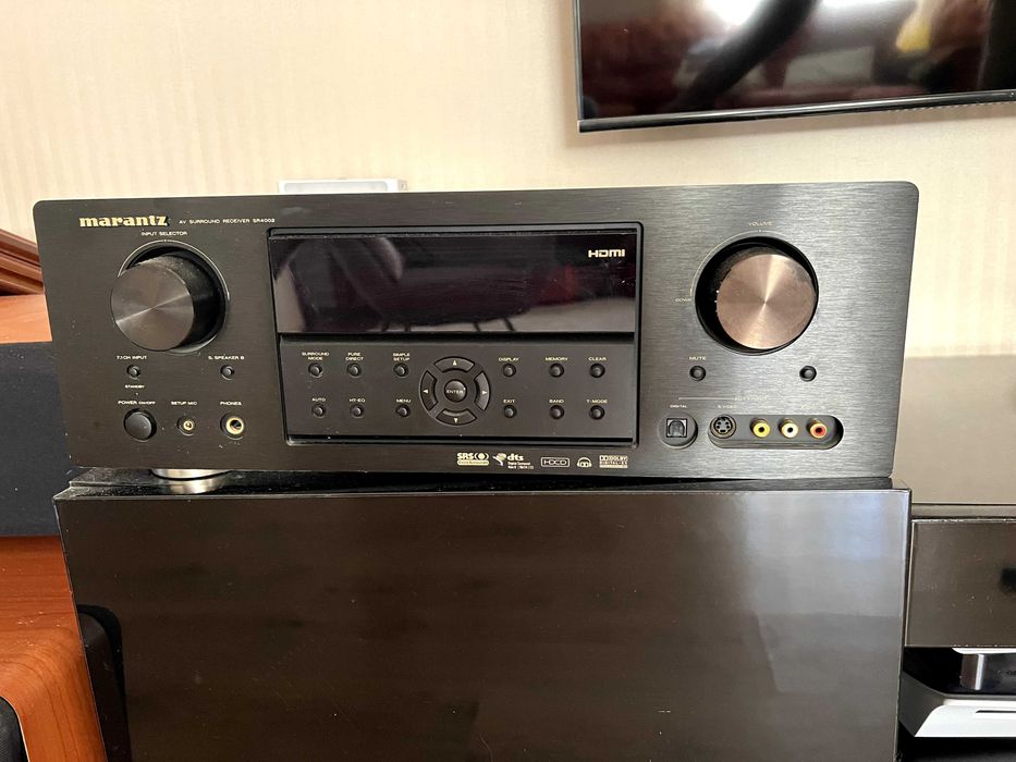 Акустична система wharfedale+сабвуфер velodyne+ресивер marantz