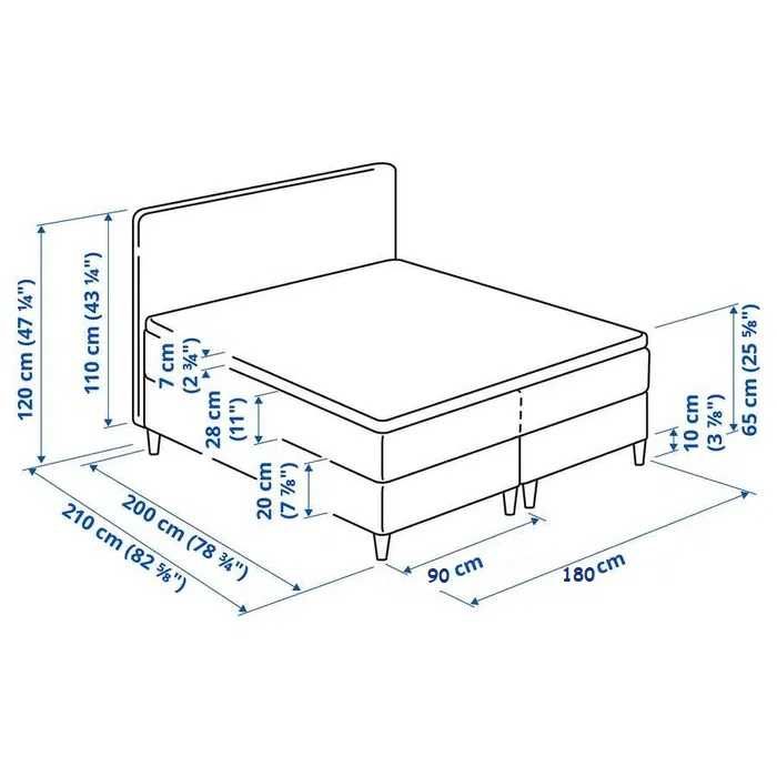 Cama Dunvik Ikea, 180x200 cm Sem colchão