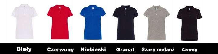 Damska Koszulka Polo Z Własnym Nadrukiem Tekst L