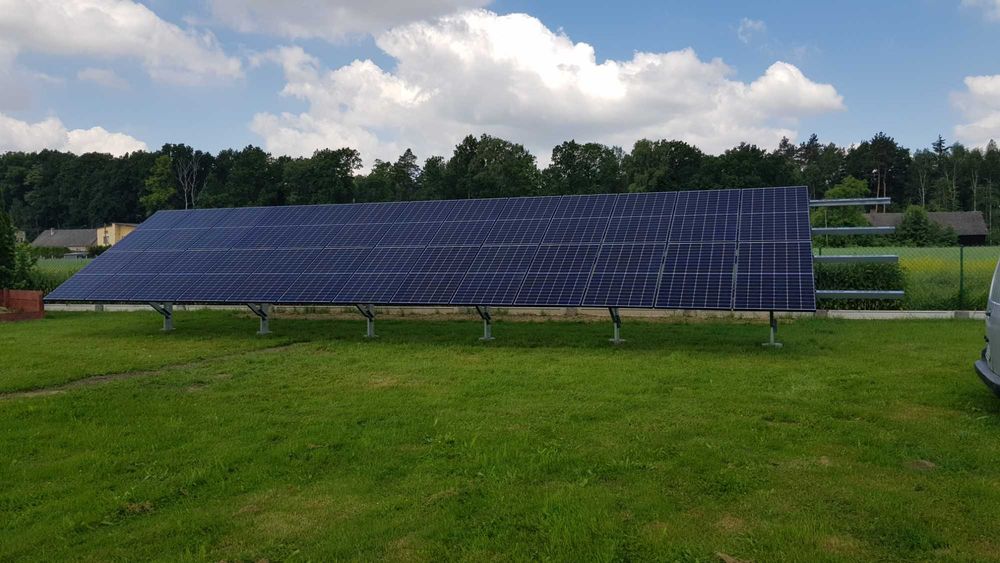 Konstrukcja pod panele fotowoltaiczne PRW1V2x12 , konstrukcja gruntowa