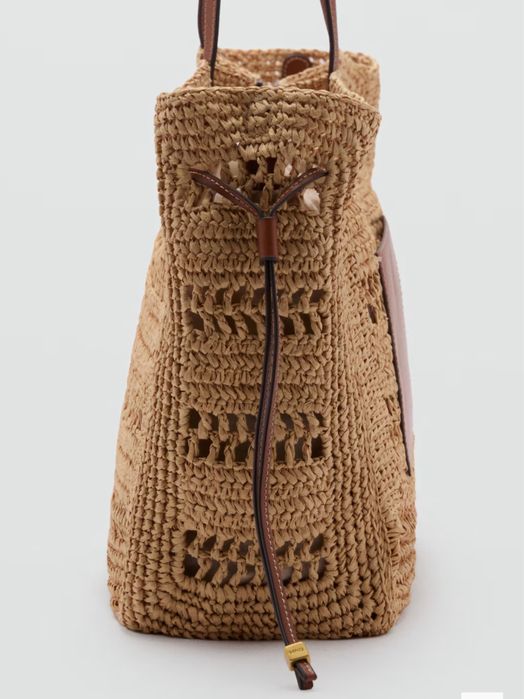 Соломʼяна сумка MANGO соломʼяний шопер mango