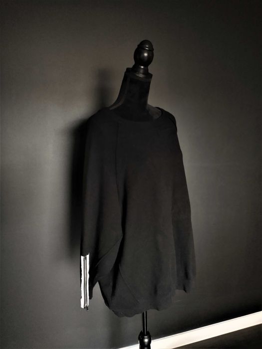 Zara Knit sweter oversize czarny z zamkiem M/L