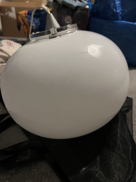 Candeeiro vidro branco