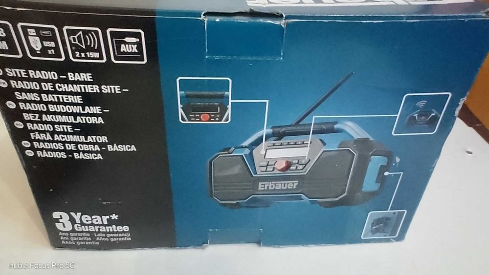 Radio budowlane Erbauer - ERD18- Li