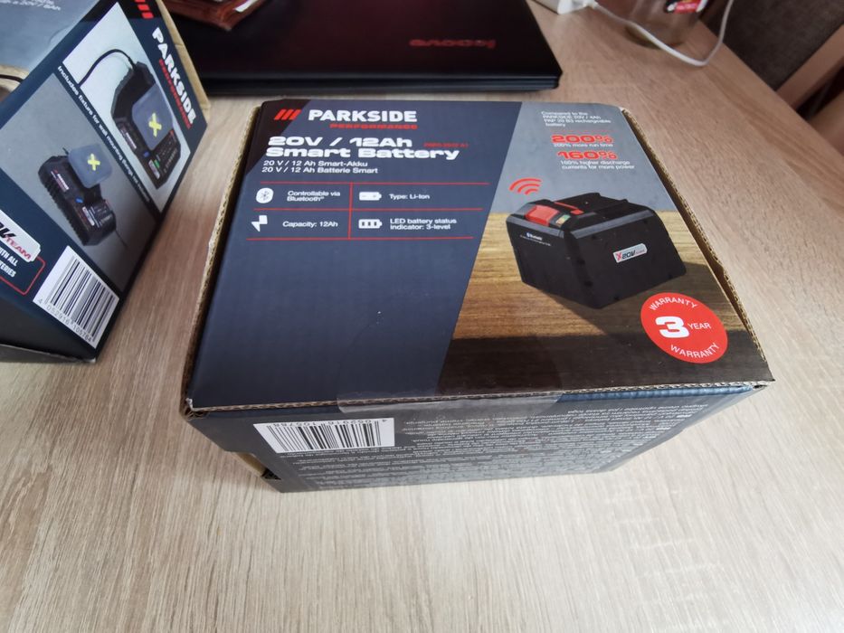 Bateria Akumulator Parkside 20V 12ah SMART+ Ładowarka SMART