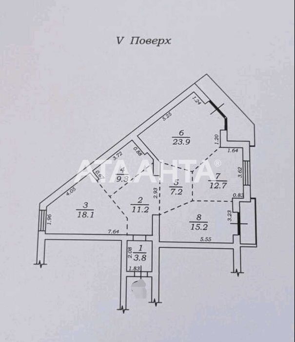 3-ком квартира в Парке Фонтанов