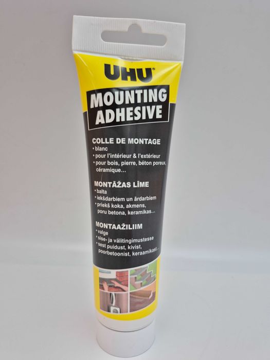 UHU klej montażowy biały 200g, do drewna, kamienia, betonu komórkowego