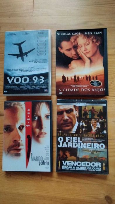 Lote 4 DVDs Cinema: O Fiel Jardineiro (Novo/Selado) + Cidade dos Anjos + Voo 93 + O Marido Perfeito