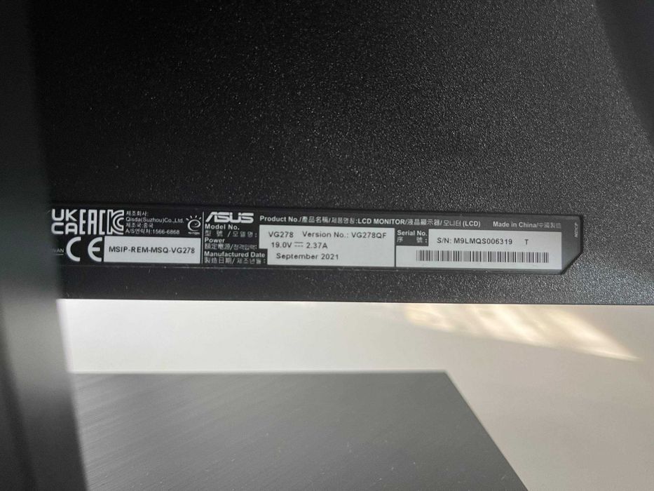 Монітор ASUS VG278QF