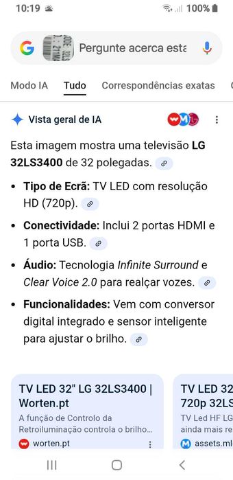 LCD LG Bom Estado