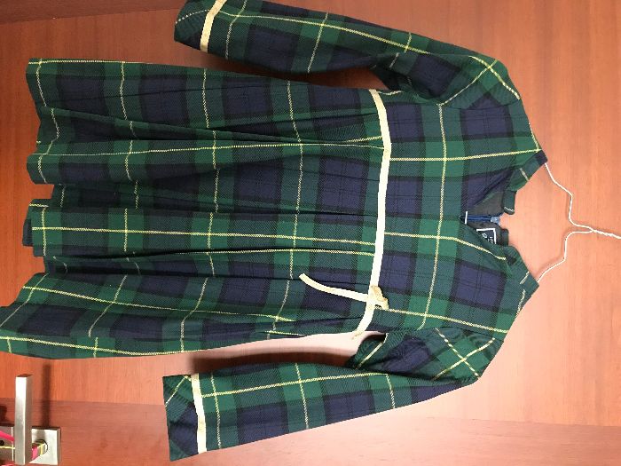 Blue & Green Plaid Dress, Size 8 Years