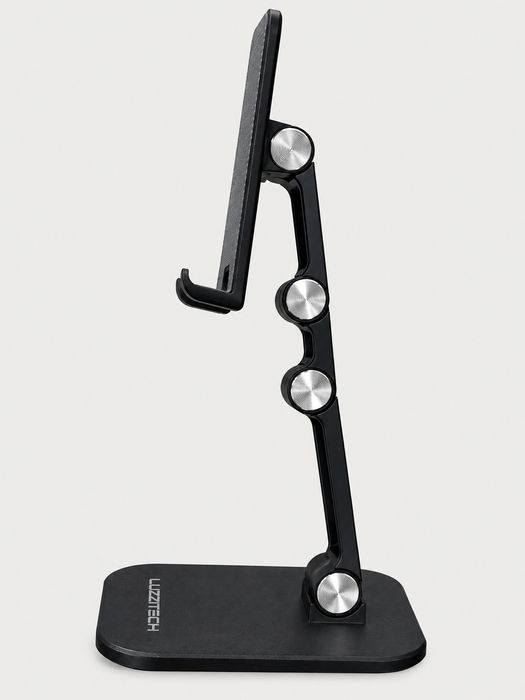 Suporte universal para celular e tablet — para usar sobre uma mesa.