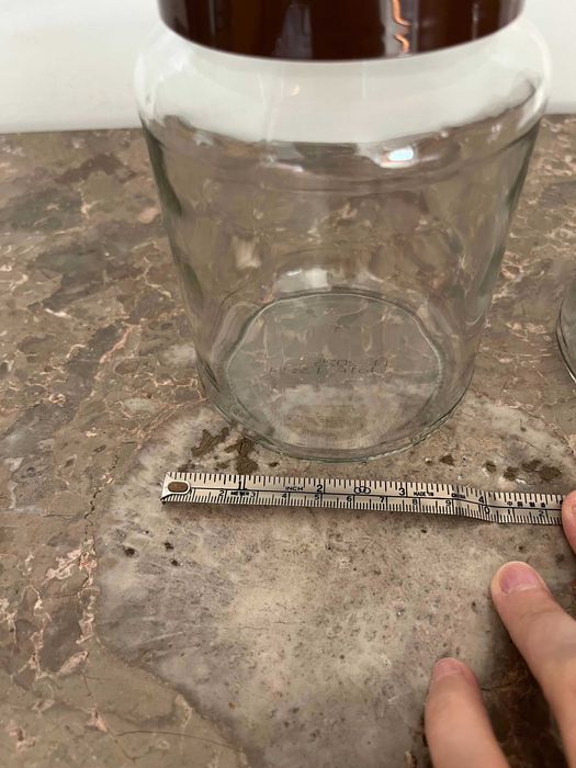 Conjunto de 5 frascos de vidro