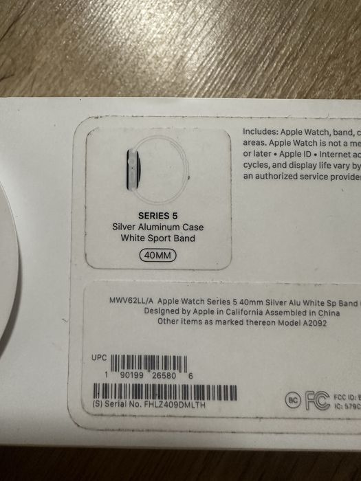 Apple watch series 5 40mm silver aluminum case