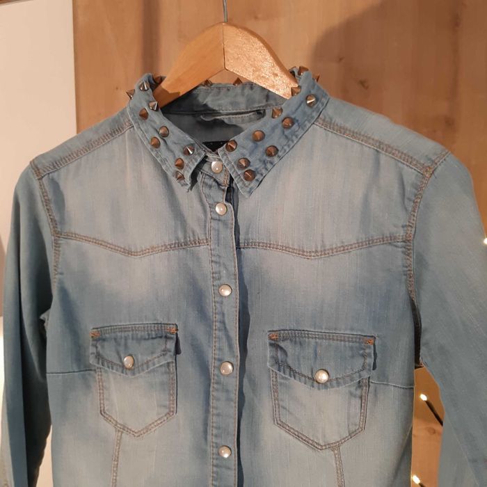 Klasyczna koszula jeasnowa z ćwiekami , rozm. 36