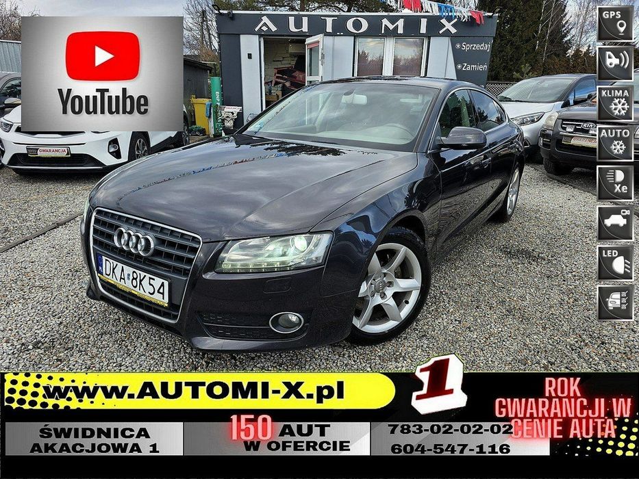 Audi A5 Sportback 2,0 benz, 211KM MANUAL! Sportback z GWARANCJĄ/Zamiana - Automi-x.pl