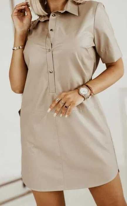 Likwidacja Butiku Sukienka damska szmizjerka guziki tunika