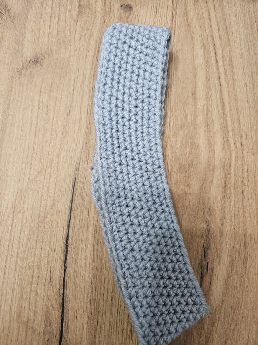 Szara opaska handmade rękodzieło