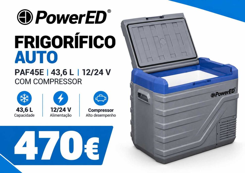 Frigorífico Auto POWERED Capacidade de 44 L Alimentação 12/24V e Sistema de Refrigeração por Compressor LL29