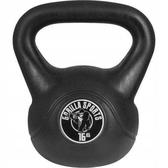 Kettlebelle Gorilla Sports 16 kg czarny (1416)