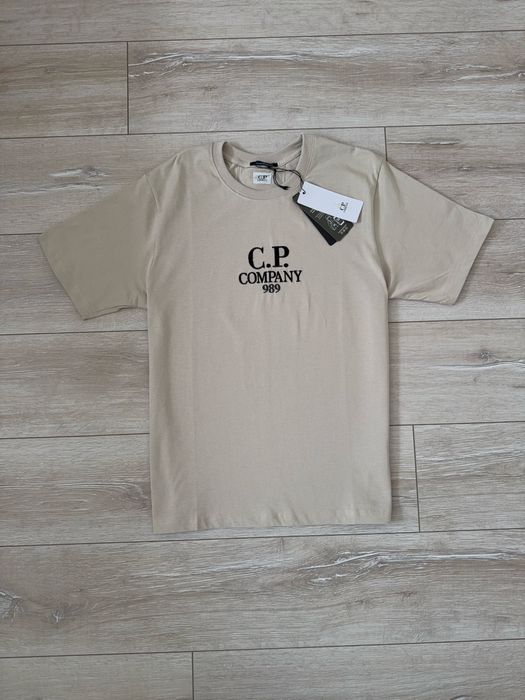Футболка C. P. Company  / бежева футболка сп компані