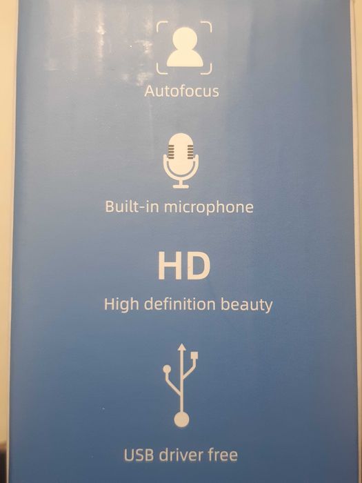 Webcam 1080 Full HD AceScreen com Microfone e Anel Luz