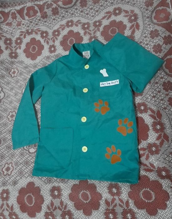 Халат ветеринара, халат врача, доктор, шапочка повара