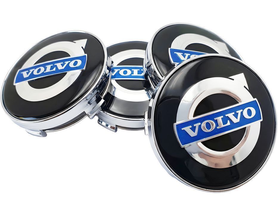 Dekielki Kapsle Volvo 60mm 4szt C30 C70 S40 S60 S70 S80 S90 V40 V50 V70 V90 XC60 XC70 XC90 Felgi Aluminiowe