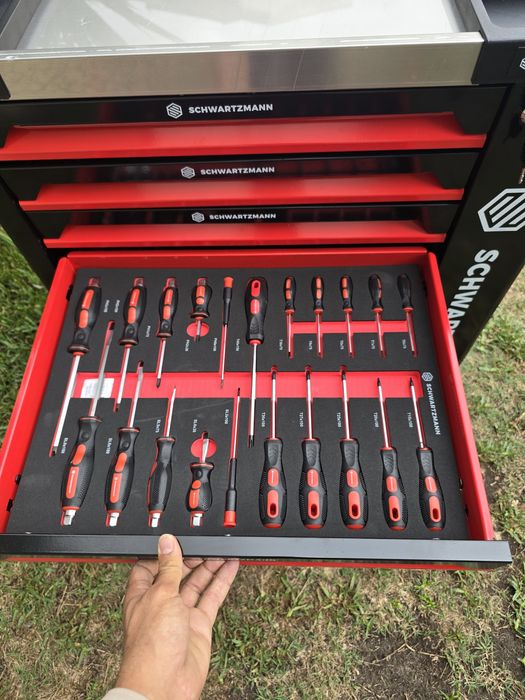 Carrinho de ferramentas gavetas 7 completas novo