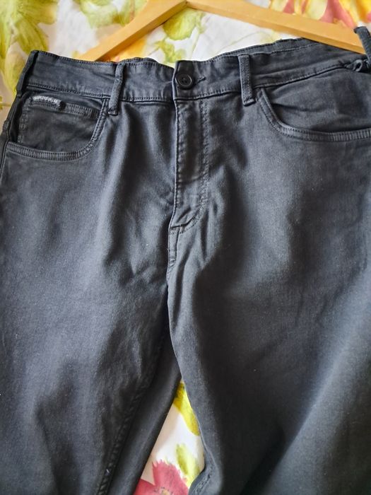 spodnie czarne męskie regular 34