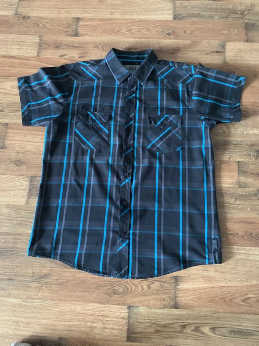 Koszula męska czarna w kratę