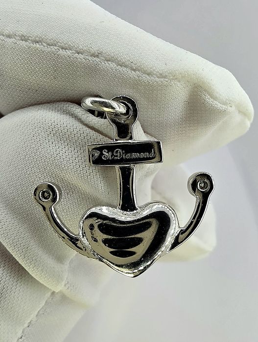 Брендовий золотий підвіс+ланцюг с діамантами 0.3ct