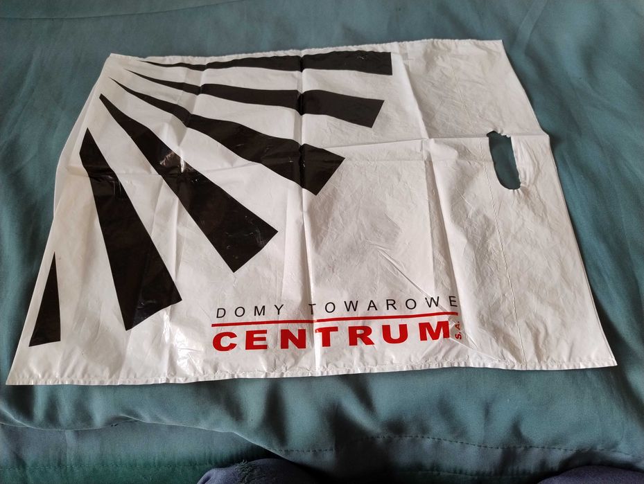 Domy Towarowe Centrum reklamówka duża PRL lata 70 plastikowa DTC