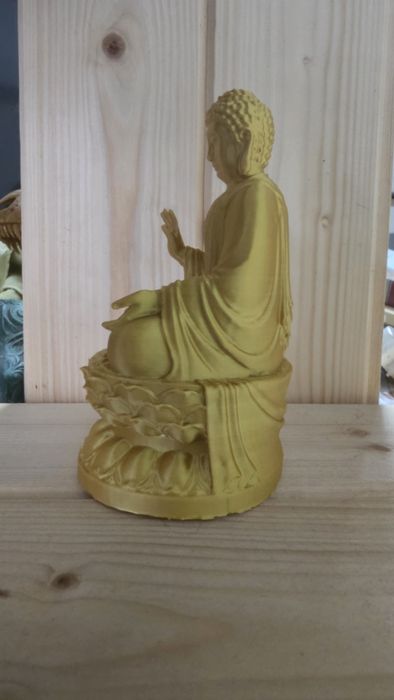 Buddha sentado com 14 cm de altura com oferta da mão de buddha