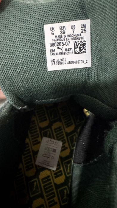 Tenis puma verde unissexo