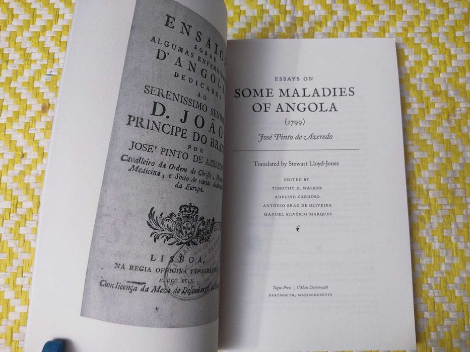 Essays on Some Maladies of Angola – 
José Pinto de Azeredo
