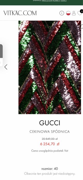 Spódnica cekinowa Gucci